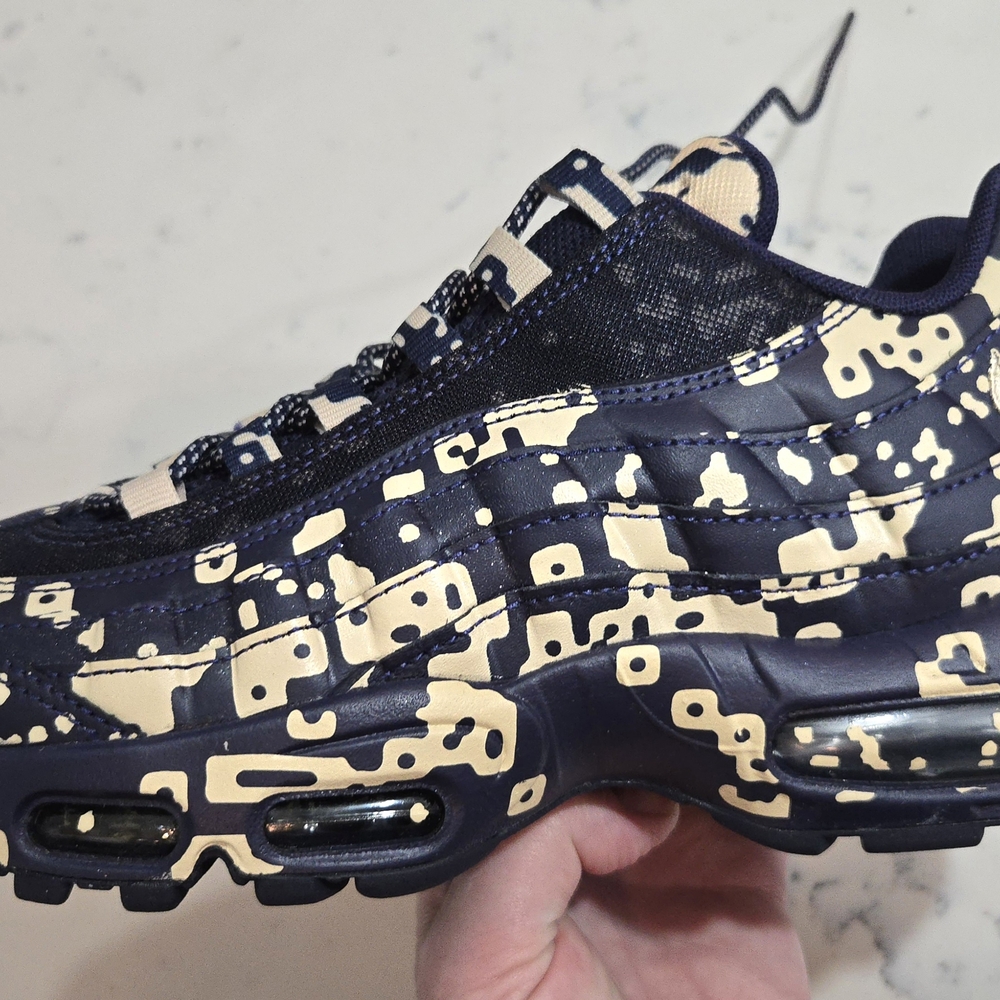 Nike Air Max 95 Men’s SZ.9 "Blackened Blue" Camo AV0765-400 New - Picture 15 of 16